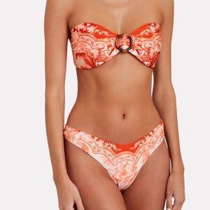 NWT ZIMMERMANN Bamboo ring bandeau bikini swim set size 3 (US 10)